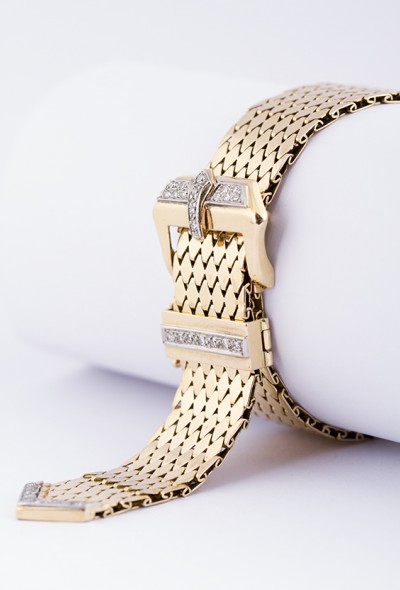 Gesp armband met diamant
