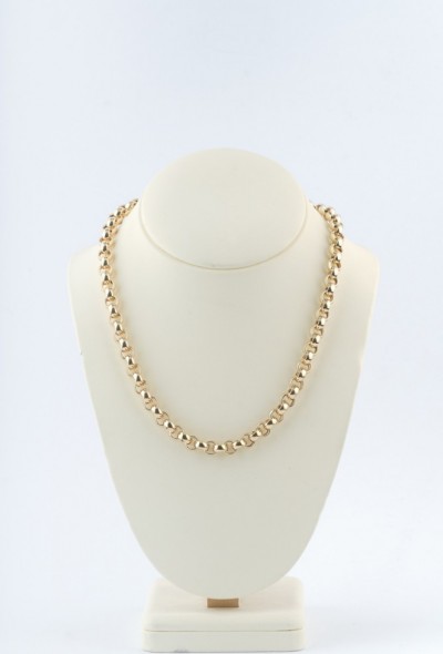 Wit/geel gouden jasseron collier