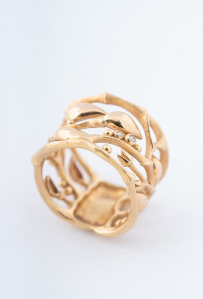 Gouden ring met briljanten 
