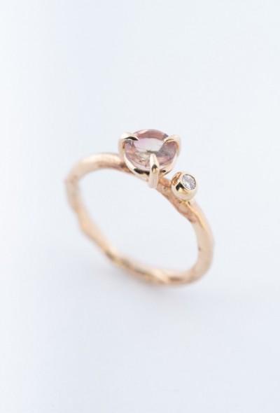 Ring met toermalijn en briljant