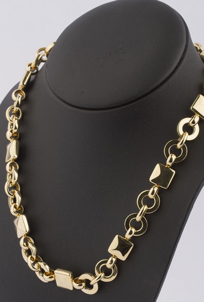 Gouden fantasie schakel collier