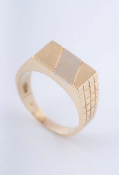 Gouden bi-color ring