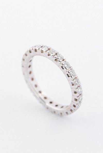 wit gouden alliance ring met 24 briljanten