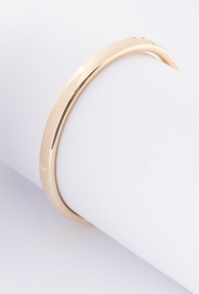 Gouden bangle met scharnier sluiting 