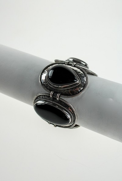 Zilveren armband met onyx