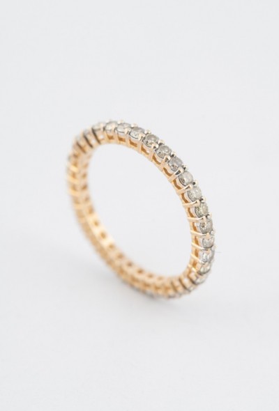 Gouden alliance ring met 34 briljanten