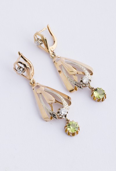 Antieke Art Nouveau oorhangers