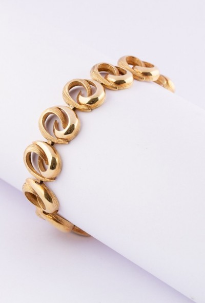 Gouden fantasie schakel armband