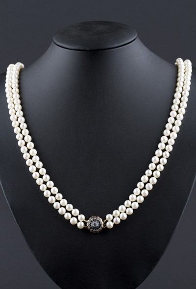 2-strengs cultivé parel collier