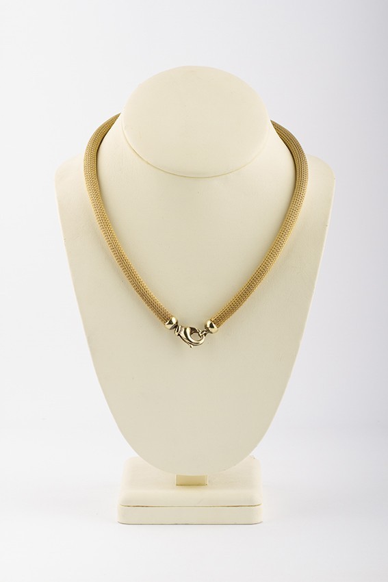 Gouden gevlochten collier