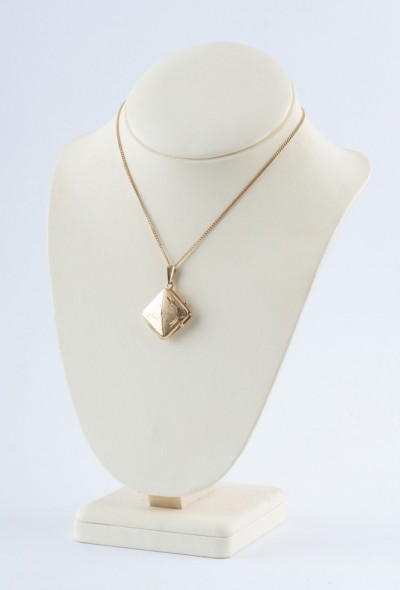 Gouden medaillon aan gouden gourmet collier