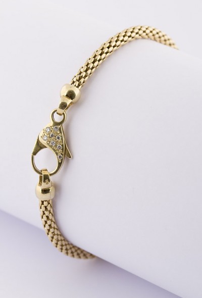 Gouden gevlochten armband
