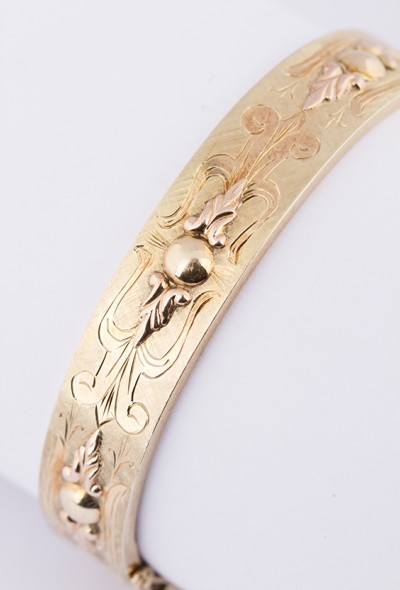 Antiek gouden slavenarmband