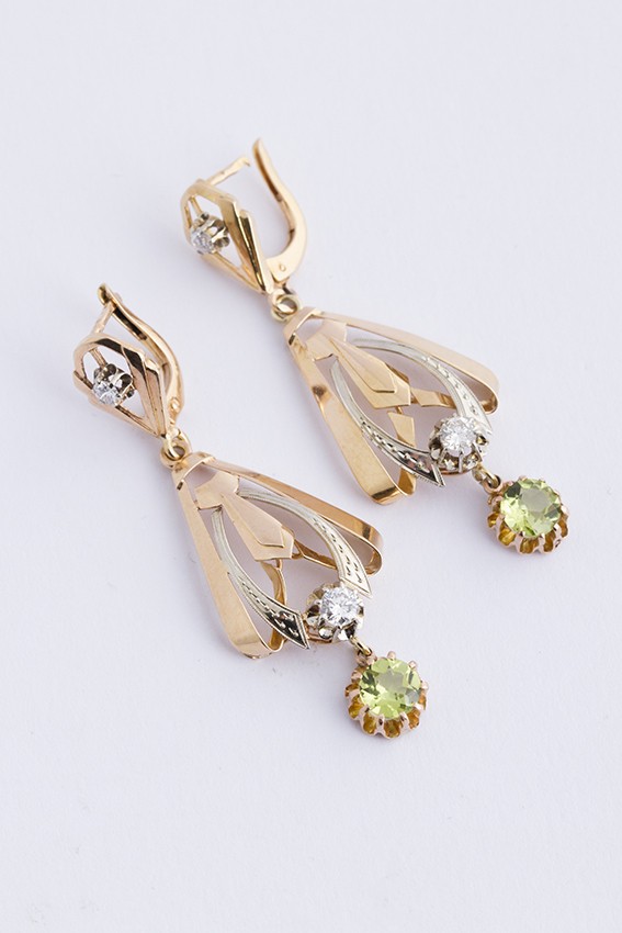 Antieke Art Nouveau oorhangers