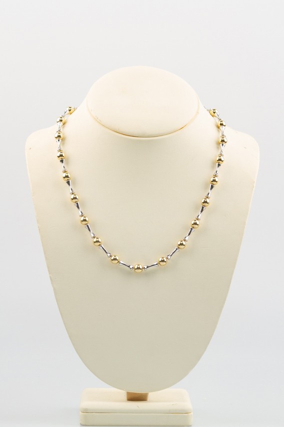 Wit/ geel gouden collier