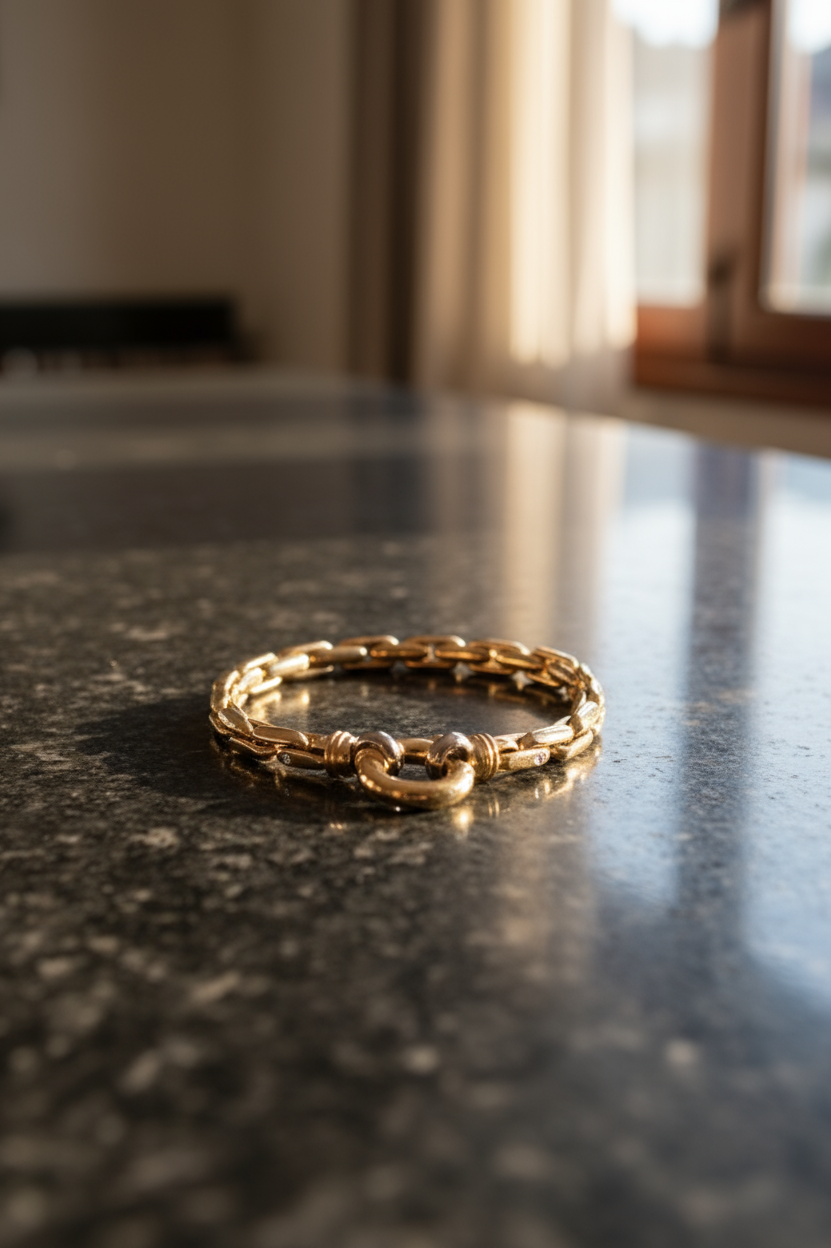 White/yellow gold matte bangle