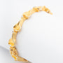 Yellow gold link bracelet with brilliant-cut diamonds, Scandinavian design