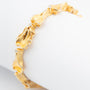 Yellow gold link bracelet with brilliant-cut diamonds, Scandinavian design