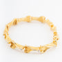Yellow gold link bracelet with brilliant-cut diamonds, Scandinavian design