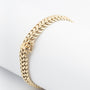 Yellow gold link bracelet