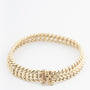 Yellow gold link bracelet