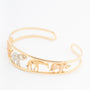 Geel gouden tri-color klem armband met The Big Five
