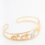 Geel gouden tri-color klem armband met The Big Five