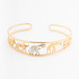 Geel gouden tri-color klem armband met The Big Five