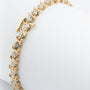 Yellow gold tennis link bracelet with brilliant-cut diamonds