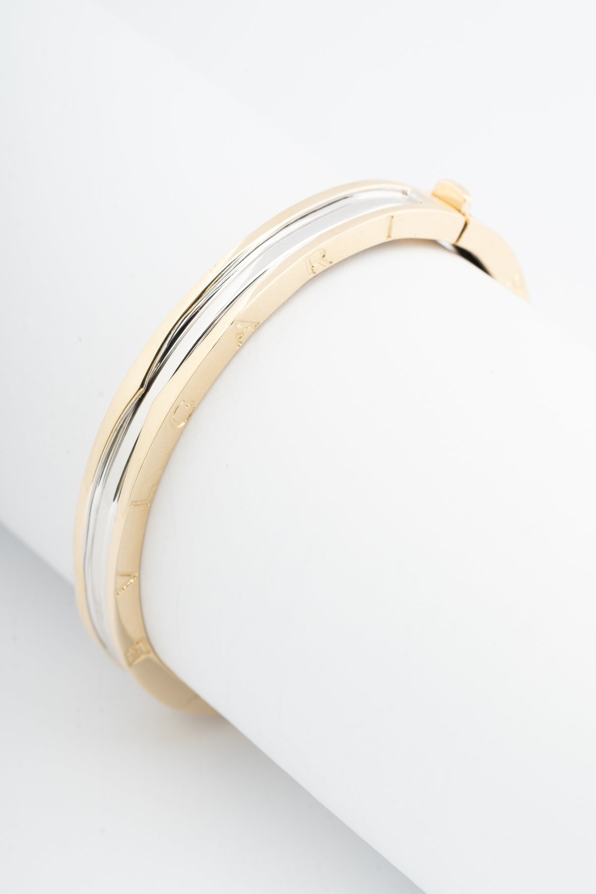 Wit/geel gouden BVLGARI bangle