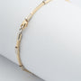 White/yellow gold link bracelet