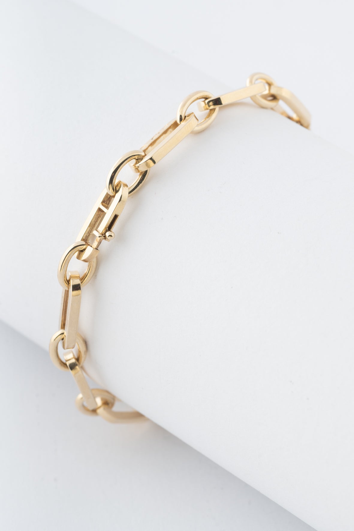 Geel gouden close-4-ever schakel armband