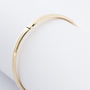 Faceted yellow gold bangle/bracelet