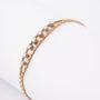 Yellow gold link bracelet with brilliant-cut diamonds