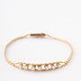 Yellow gold link bracelet with brilliant-cut diamonds