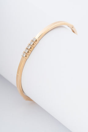 Geelgouden bangle/armband van het merk Le Chic met briljanten