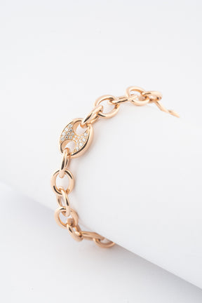 Roségouden schakel armband Les Chaines van het merk Chopard met briljanten