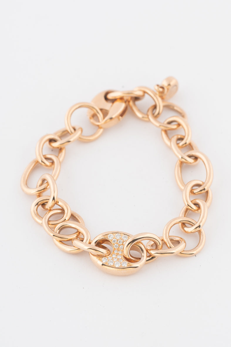Roségouden schakel armband Les Chaines van het merk Chopard met briljanten