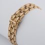 Geelgouden schakel armband