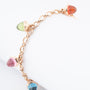 Roségouden schakelarmband met diverse edelstenen, Tamara Comolli