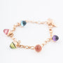 Roségouden schakelarmband met diverse edelstenen, Tamara Comolli