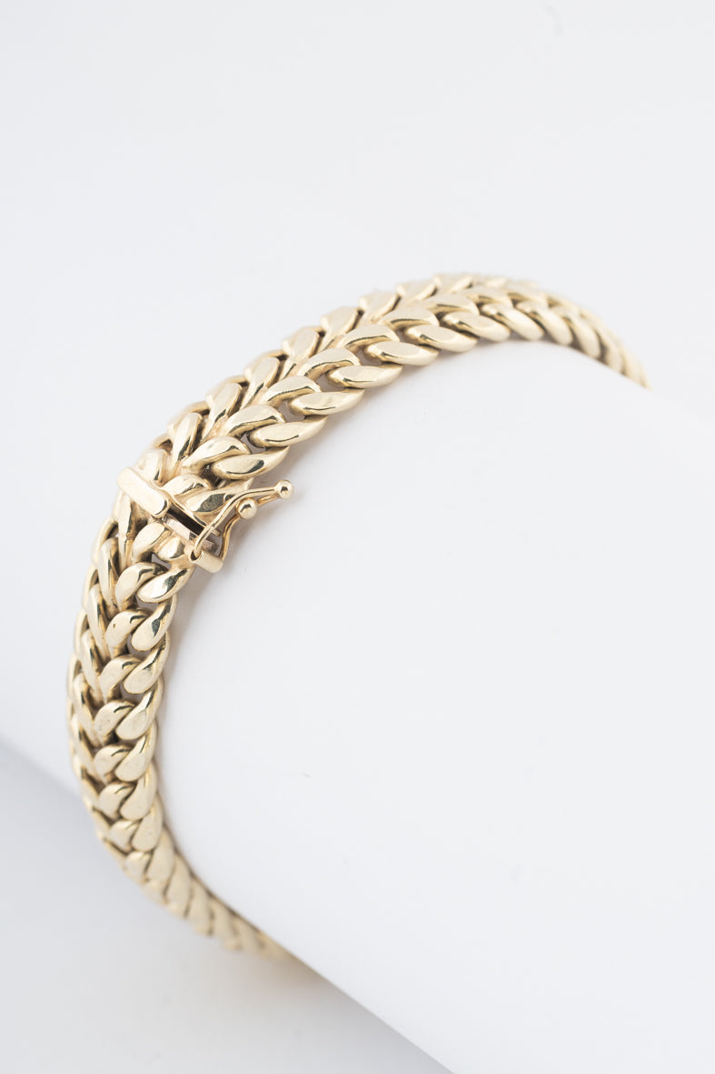 Geelgouden gourmet armband