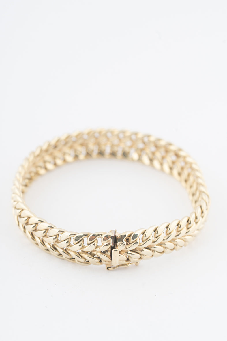 Geelgouden gourmetarmband