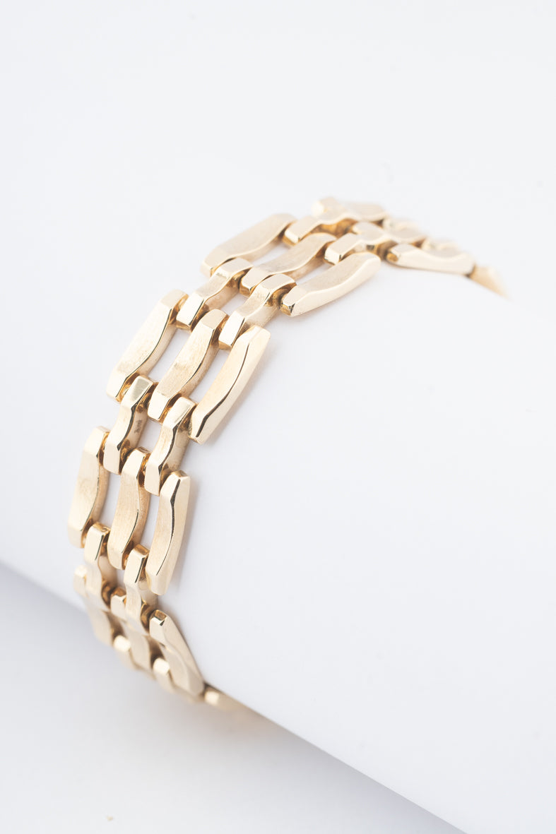 Geelgouden schakelarmband