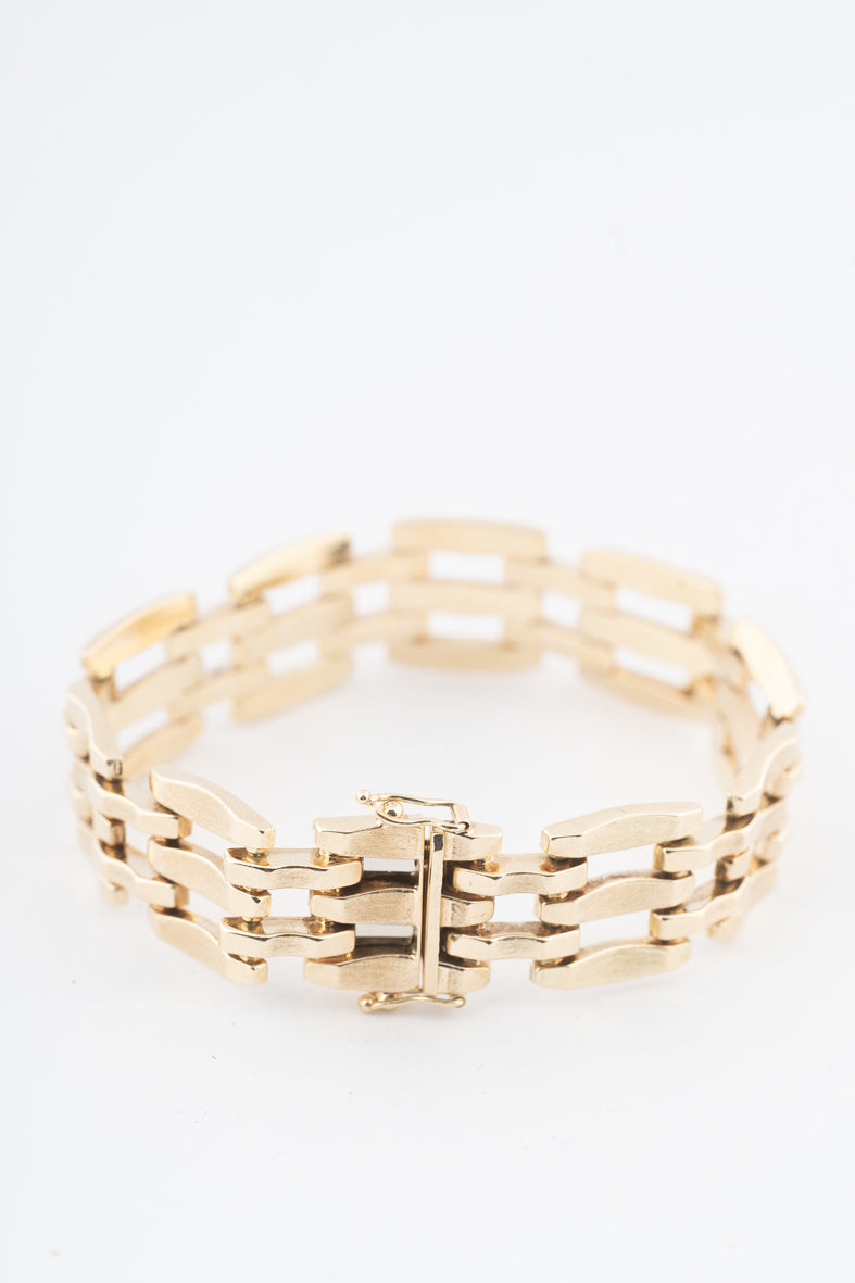 Geelgouden schakelarmband