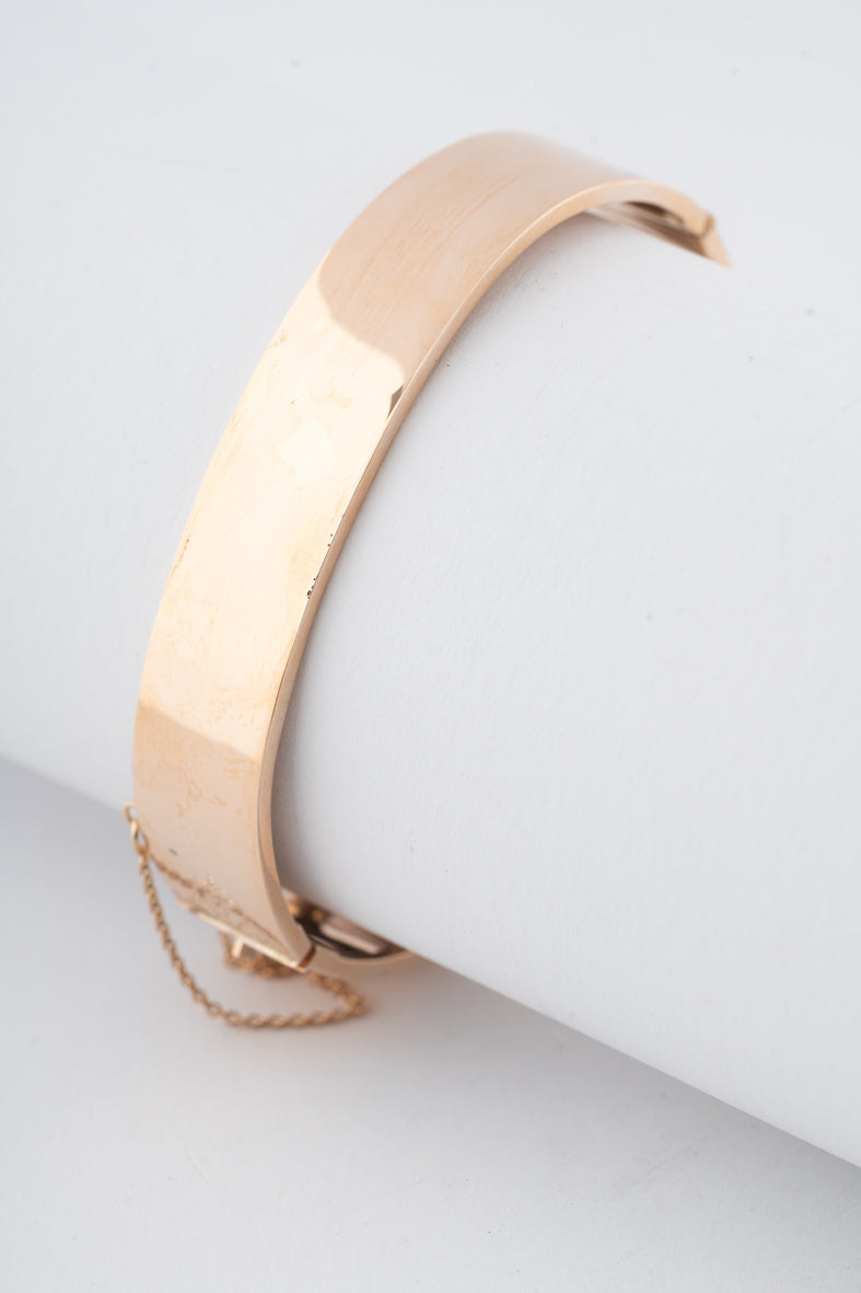 Antieke geelgouden bangle met parels