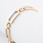 Wit/geelgouden schakel armband bi-color