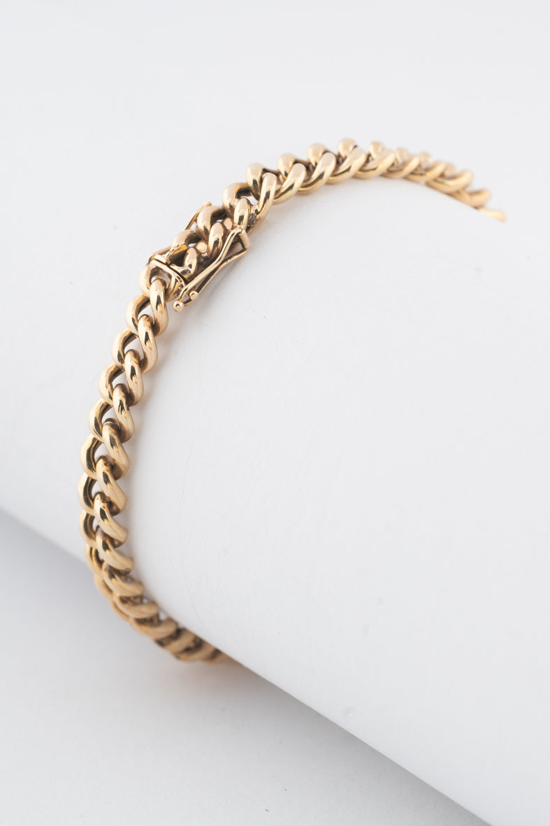 Geelgouden gourmet armband