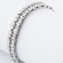 Wit gouden schakel armband met briljanten