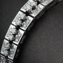 Wit gouden schakel armband met briljanten